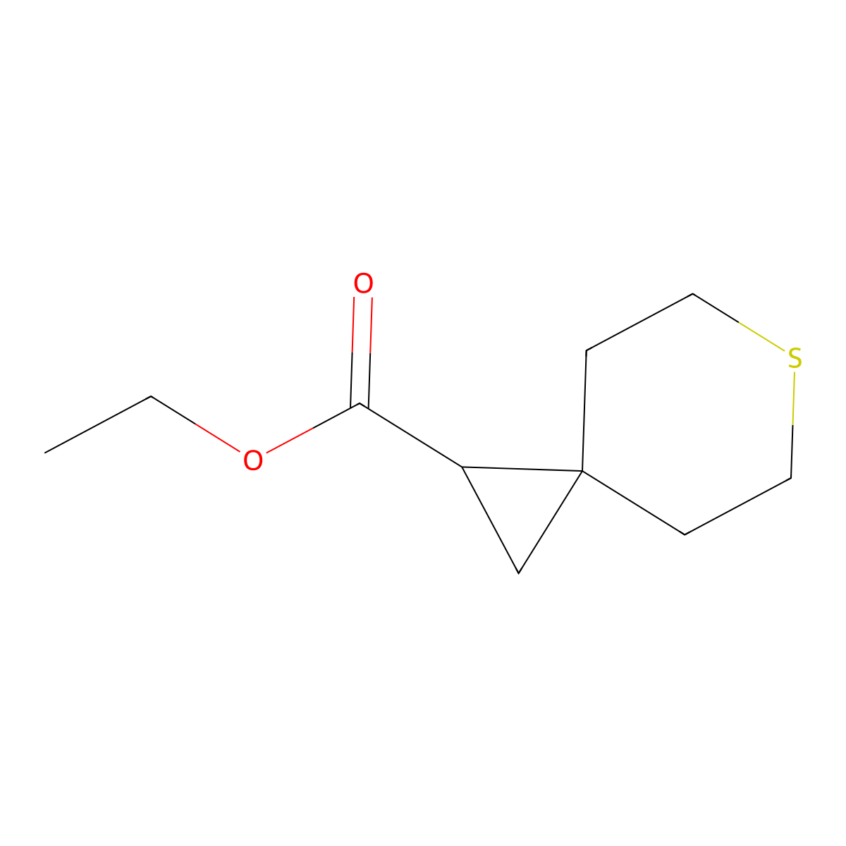 Ethyl 6-thiaspiro[2.5]octane-1-carboxylate molecular structure, CAS 1823321-40-9