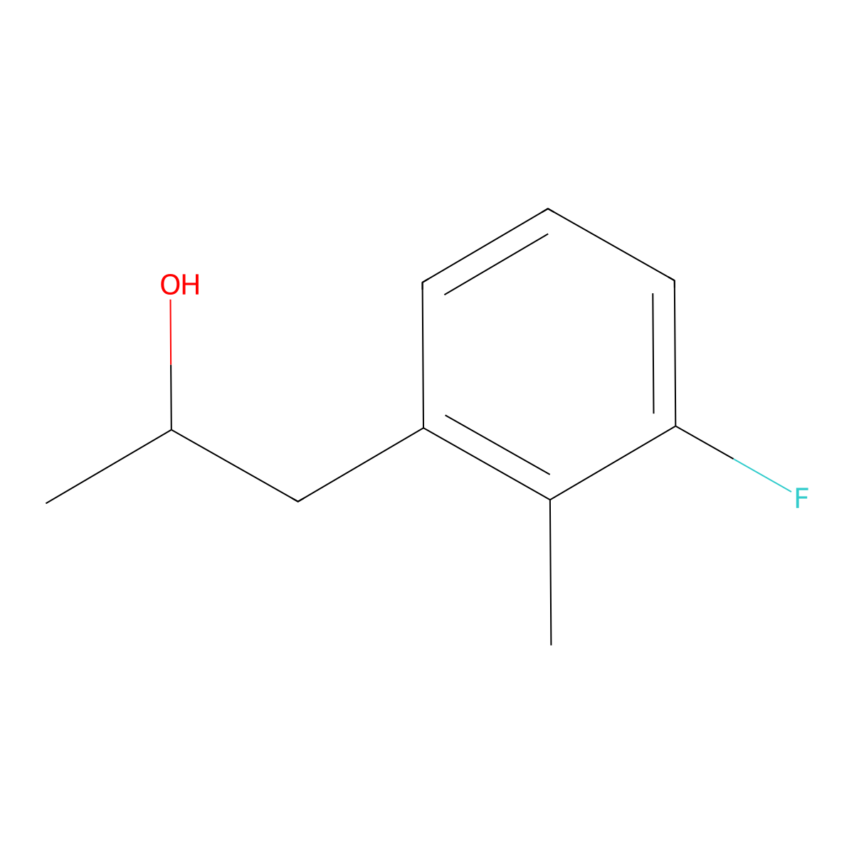 1-(3-Fluoro-2-methylphenyl)propan-2-ol molecular structure, CAS 1823321-90-9