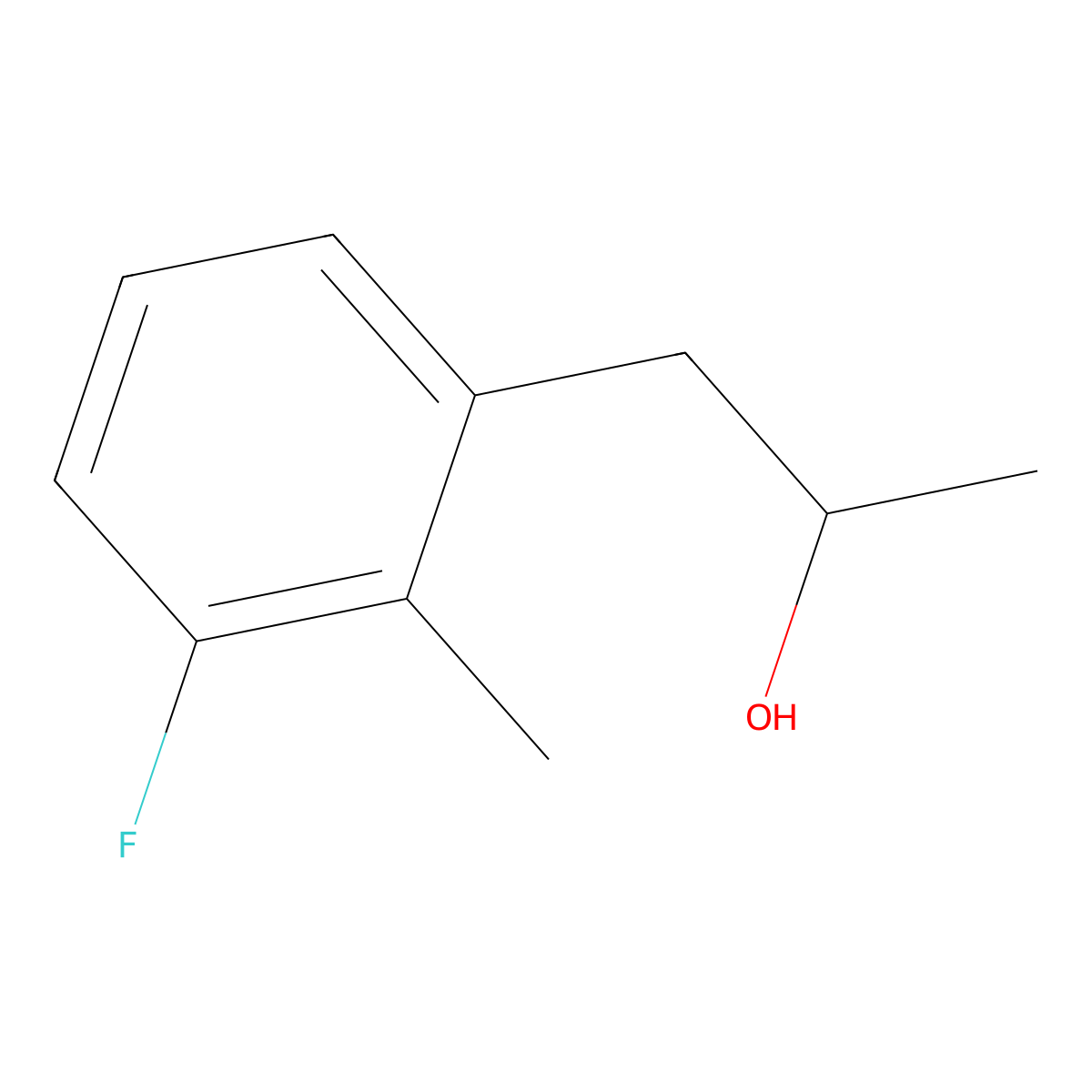 1-(3-Fluoro-2-methylphenyl)propan-2-ol molecular structure, CAS 1823321-90-9