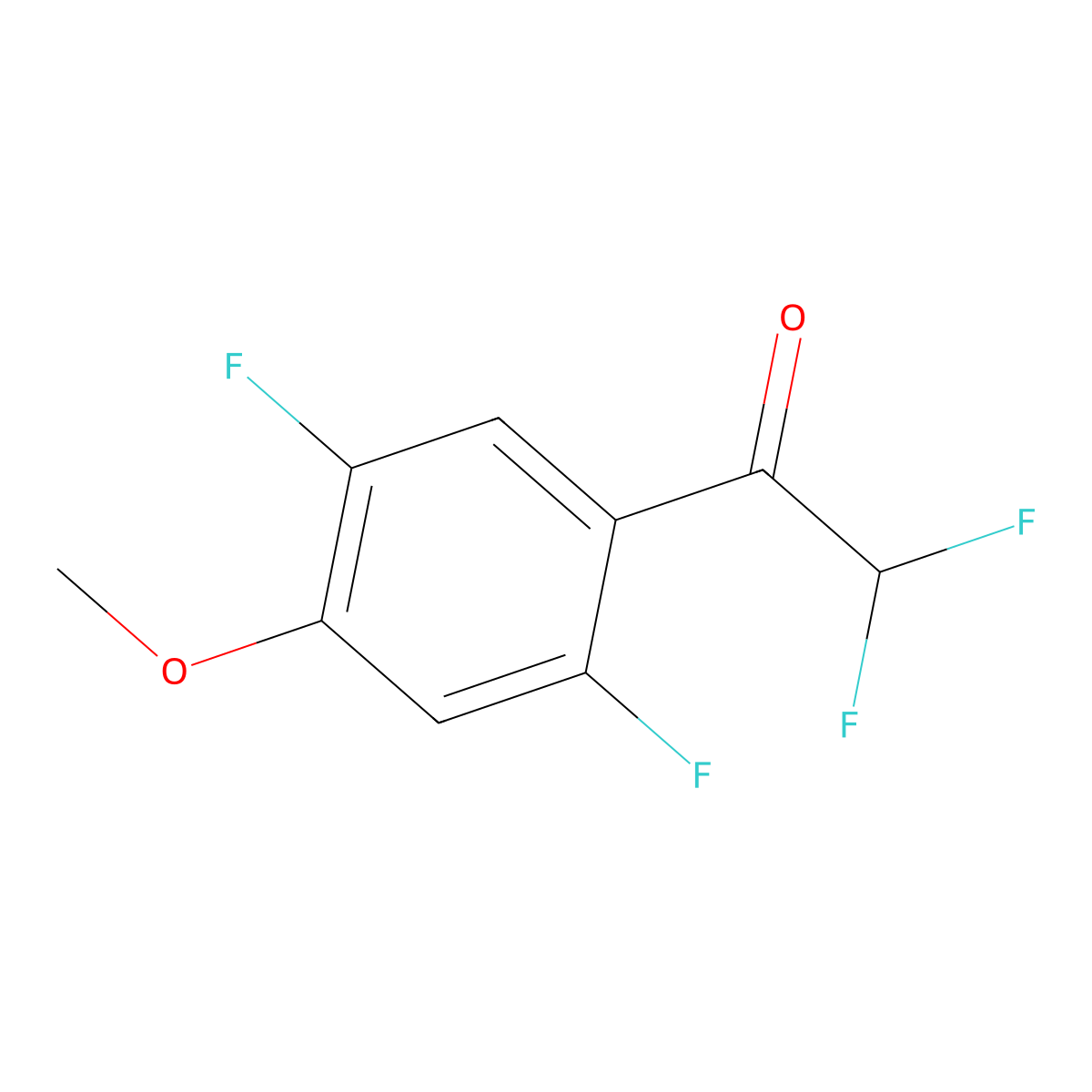 1-(2,5-Difluoro-4-methoxyphenyl)-2,2-difluoroethanone molecular structure, CAS 1823321-97-6