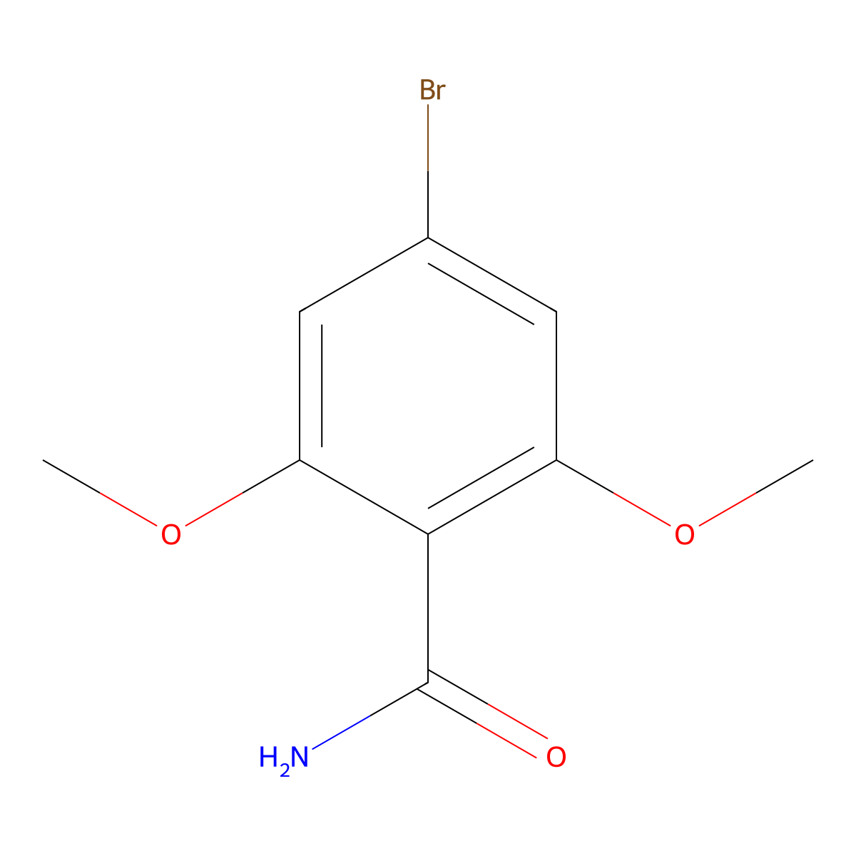 4-Bromo-2,6-dimethoxybenzamide molecular structure, CAS 1823322-40-2