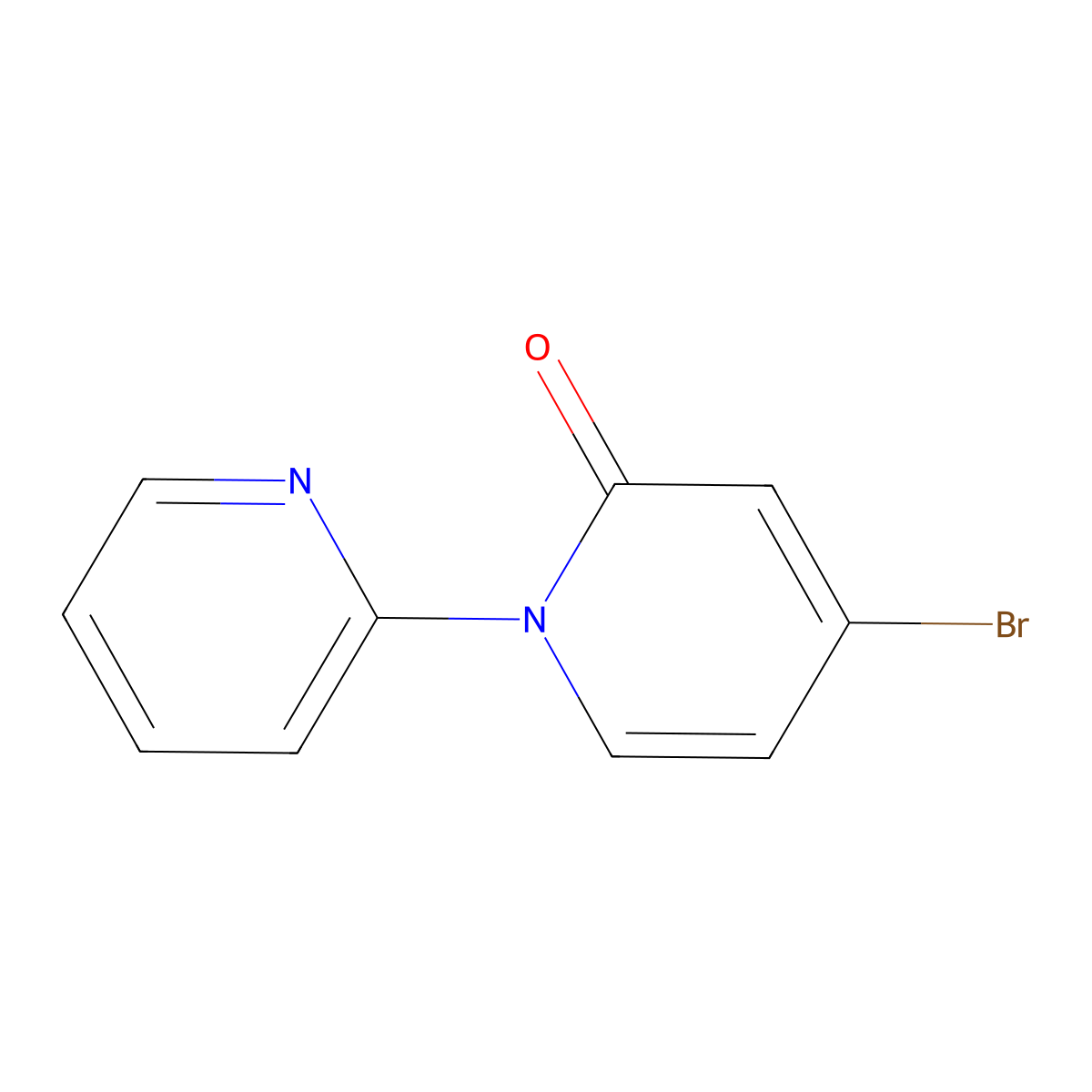 4-Bromo-1-(pyridin-2-yl)pyridin-2(1H)-one molecular structure, CAS 1823322-42-4