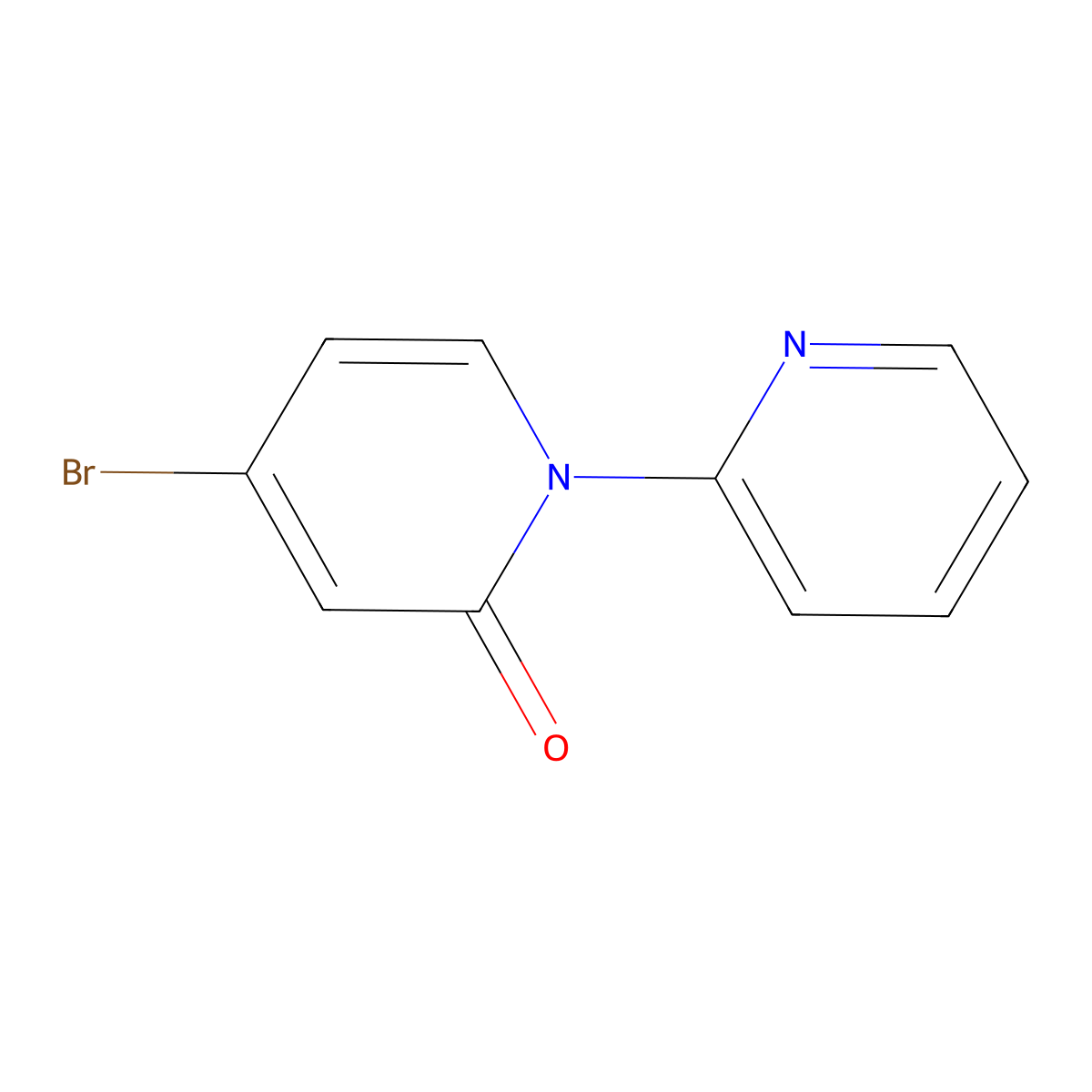 4-Bromo-1-(pyridin-2-yl)pyridin-2(1H)-one molecular structure, CAS 1823322-42-4