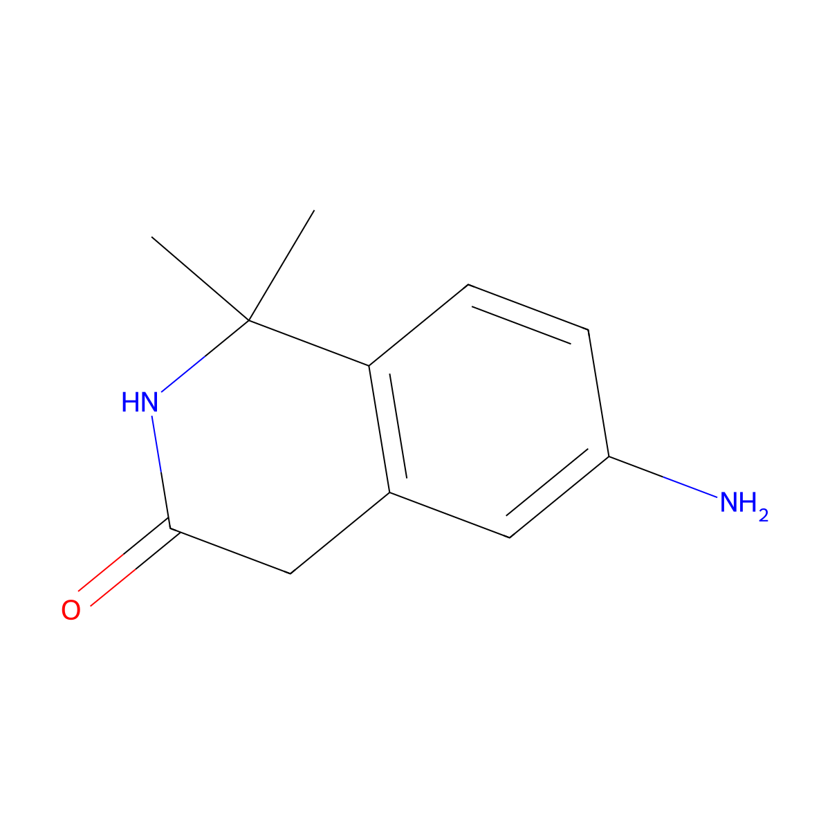 6-Amino-1,1-dimethyl-1,2-dihydroisoquinolin-3(4H)-one molecular structure, CAS 1823322-52-6