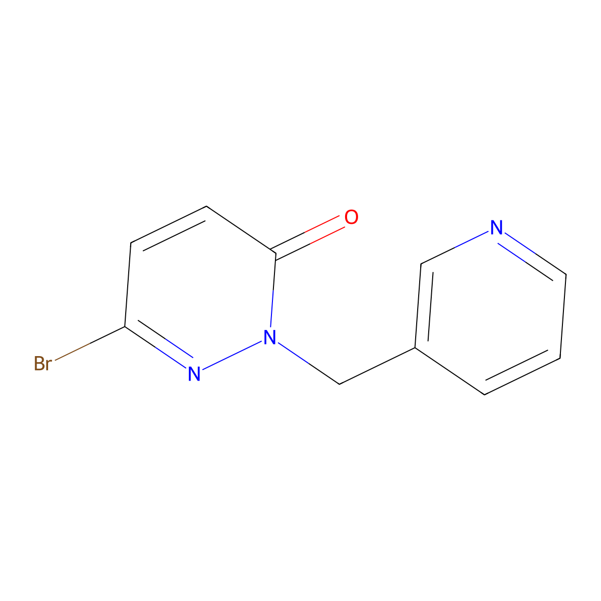 6-Bromo-2-(pyridin-3-ylmethyl)pyridazin-3(2H)-one molecular structure, CAS 1823322-78-6