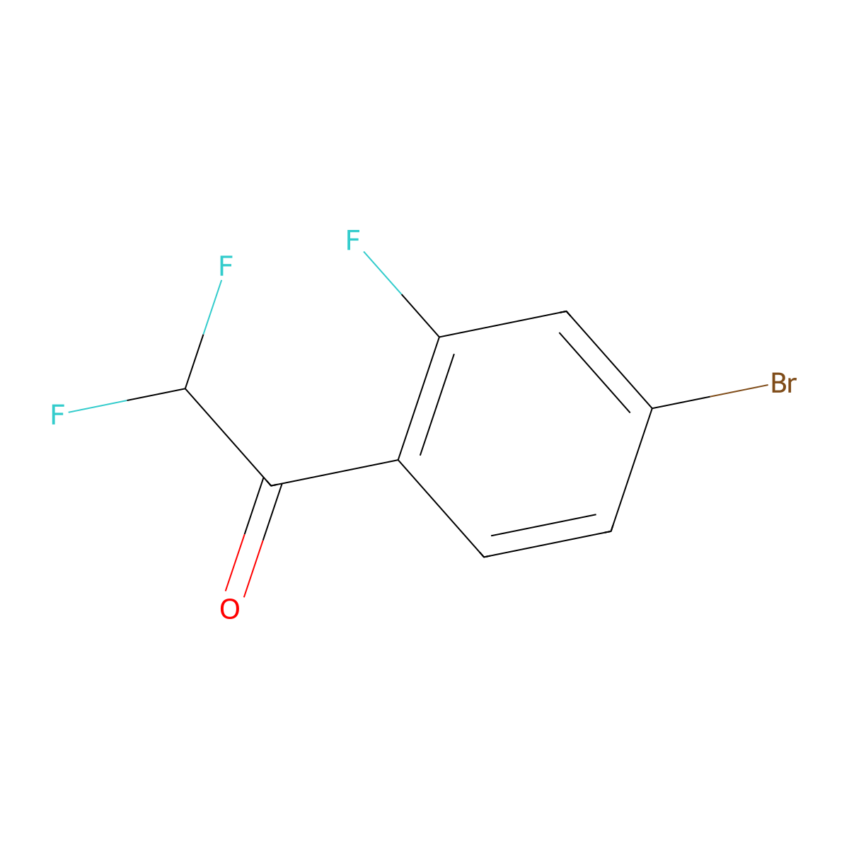 1-(4-Bromo-2-fluorophenyl)-2,2-difluoroethan-1-one molecular structure, CAS 1823322-79-7