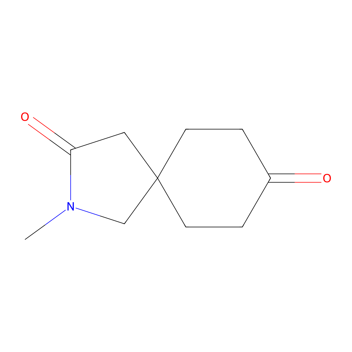 2-Methyl-2-azaspiro[4.5]decane-3,8-dione molecular structure, CAS 1823322-81-1