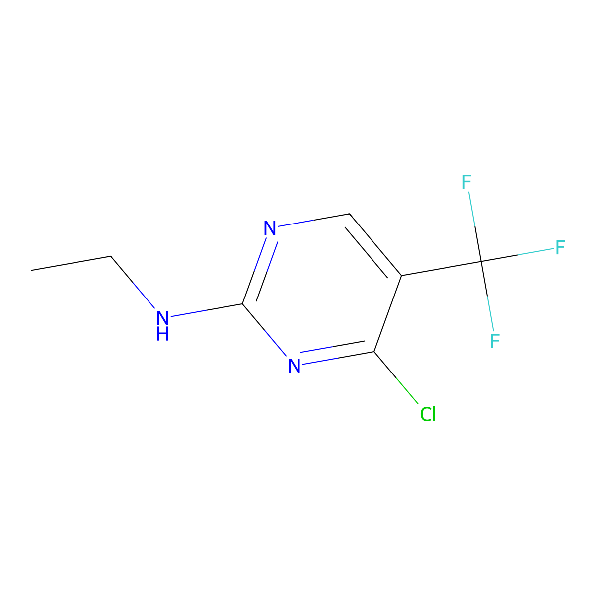 4-Chloro-N-ethyl-5-(trifluoromethyl)pyrimidin-2-amine molecular structure, CAS 1823322-84-4