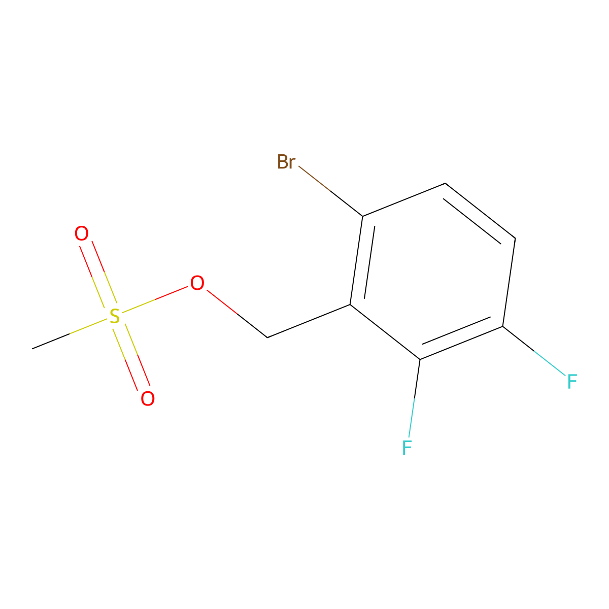 (6-Bromo-2,3-difluoro-phenyl)methyl methanesulfonate molecular structure, CAS 1823323-24-5