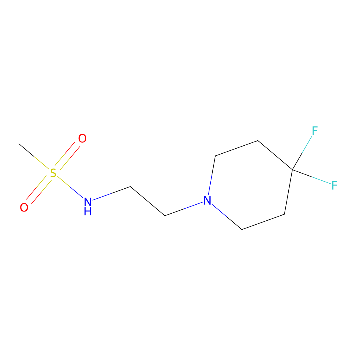 N-[2-(4,4-difluoropiperidin-1-yl)ethyl]methanesulfonamide molecular structure, CAS 1823323-31-4