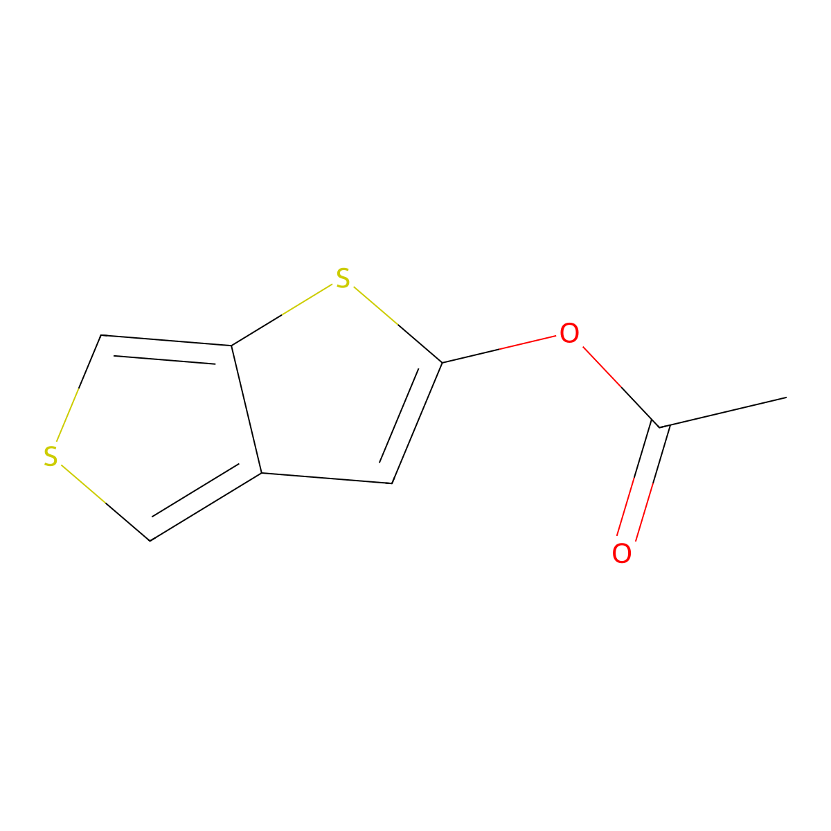 Thieno[3,4-b]thiophen-2-yl acetate molecular structure, CAS 1823323-50-7