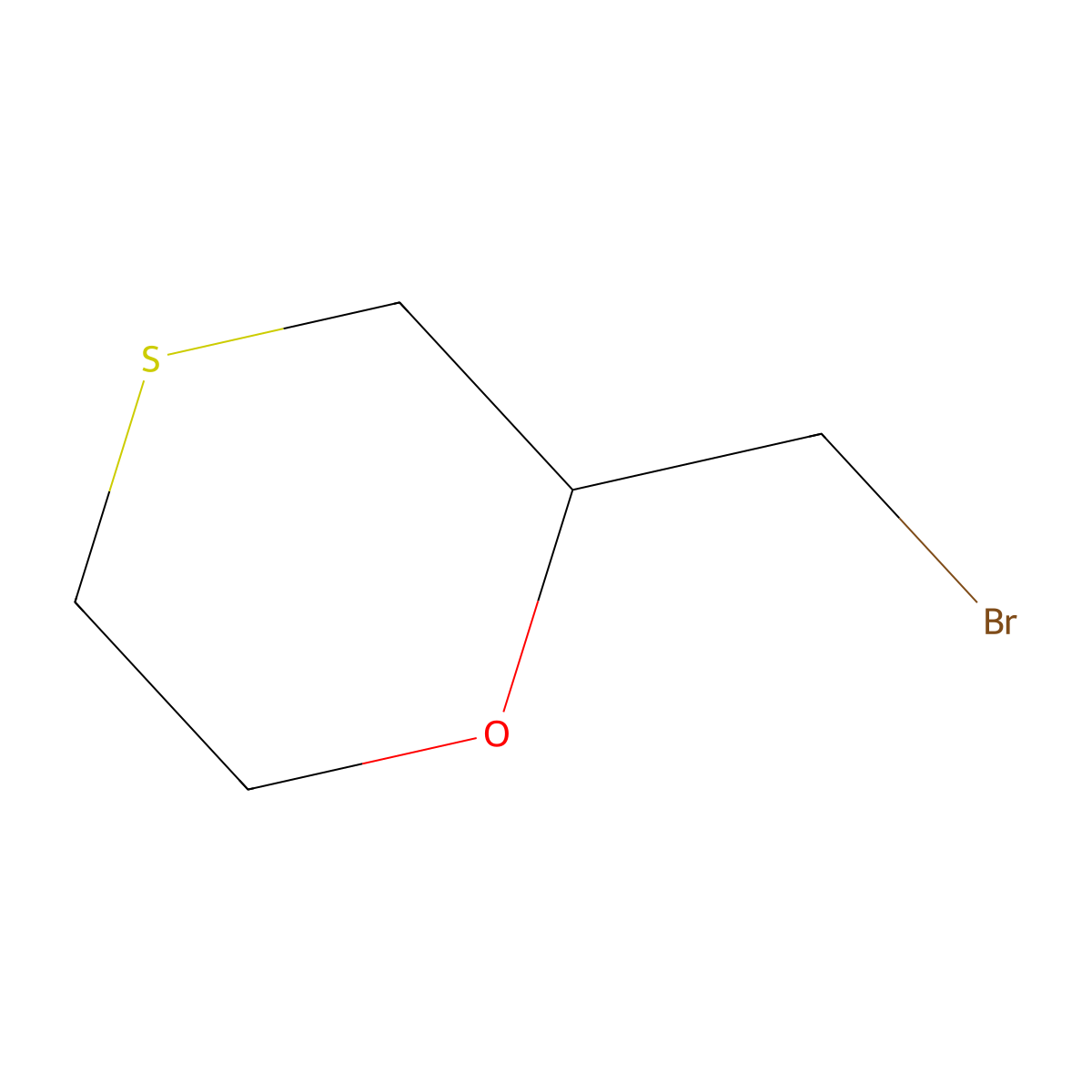2-(Bromomethyl)-1,4-oxathiane molecular structure, CAS 1823323-57-4