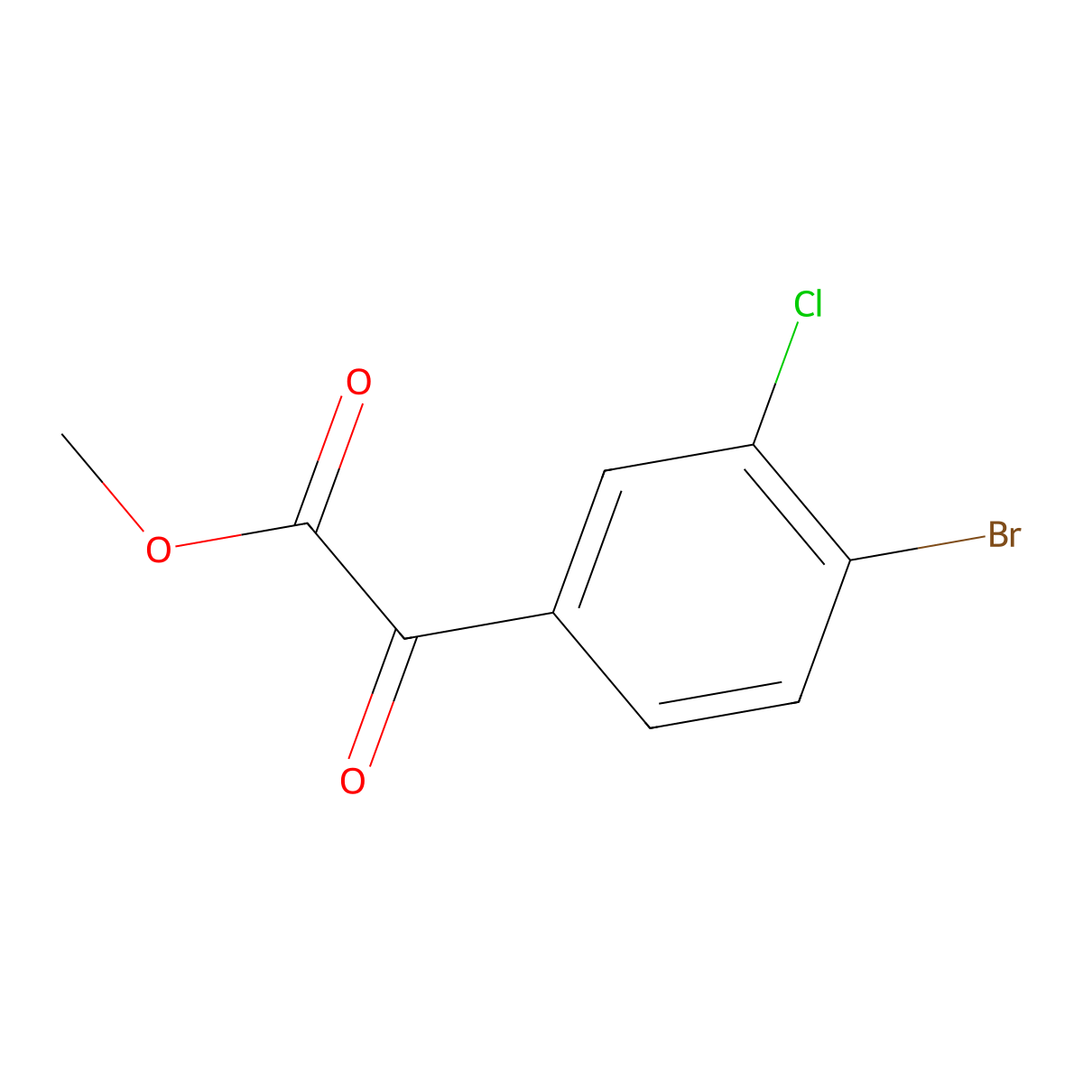 Methyl 4-bromo-3-chloro-alpha-oxobenZeneacetate molecular structure, CAS 1823323-69-8