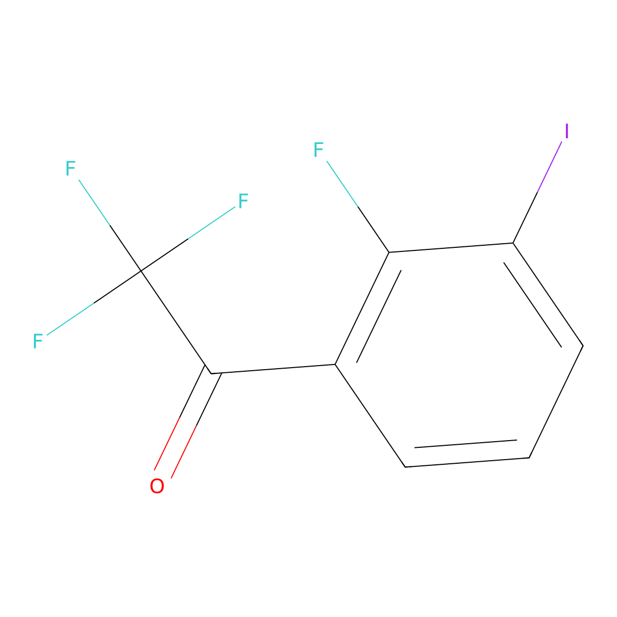 2,2,2-Trifluoro-1-(2-fluoro-3-iodophenyl)ethanone molecular structure, CAS 1823324-67-9