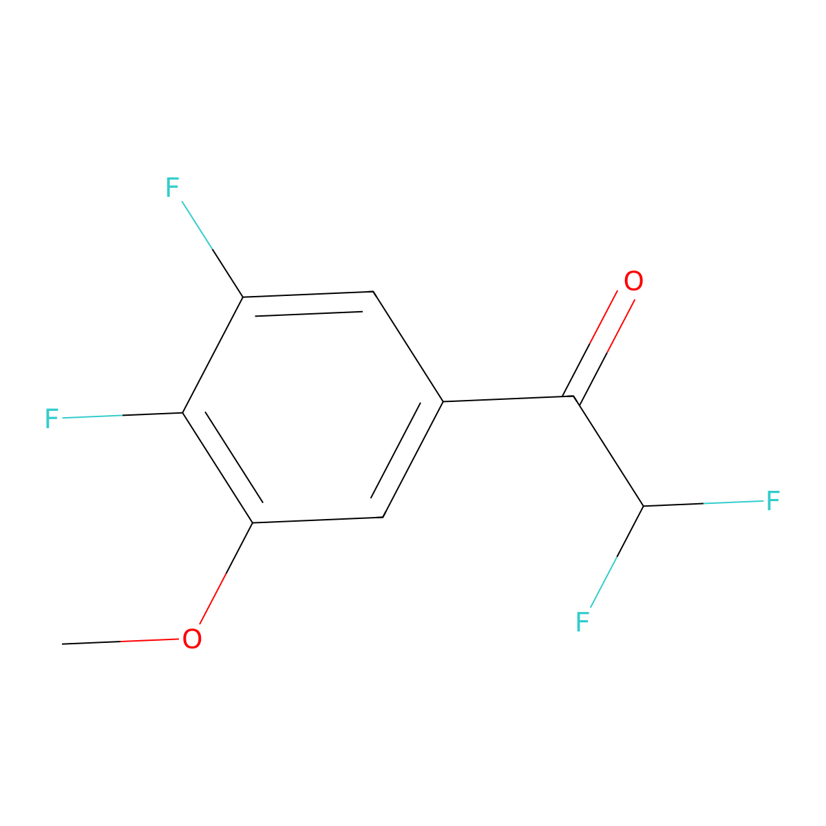1-(3,4-Difluoro-5-methoxyphenyl)-2,2-difluoroethanone molecular structure, CAS 1823324-70-4
