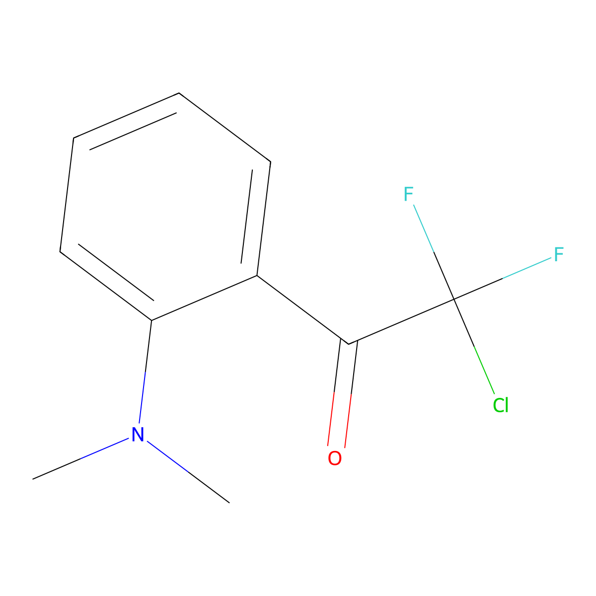 2-Chloro-1-(2-(dimethylamino)phenyl)-2,2-difluoroethanone molecular structure, CAS 1823324-90-8