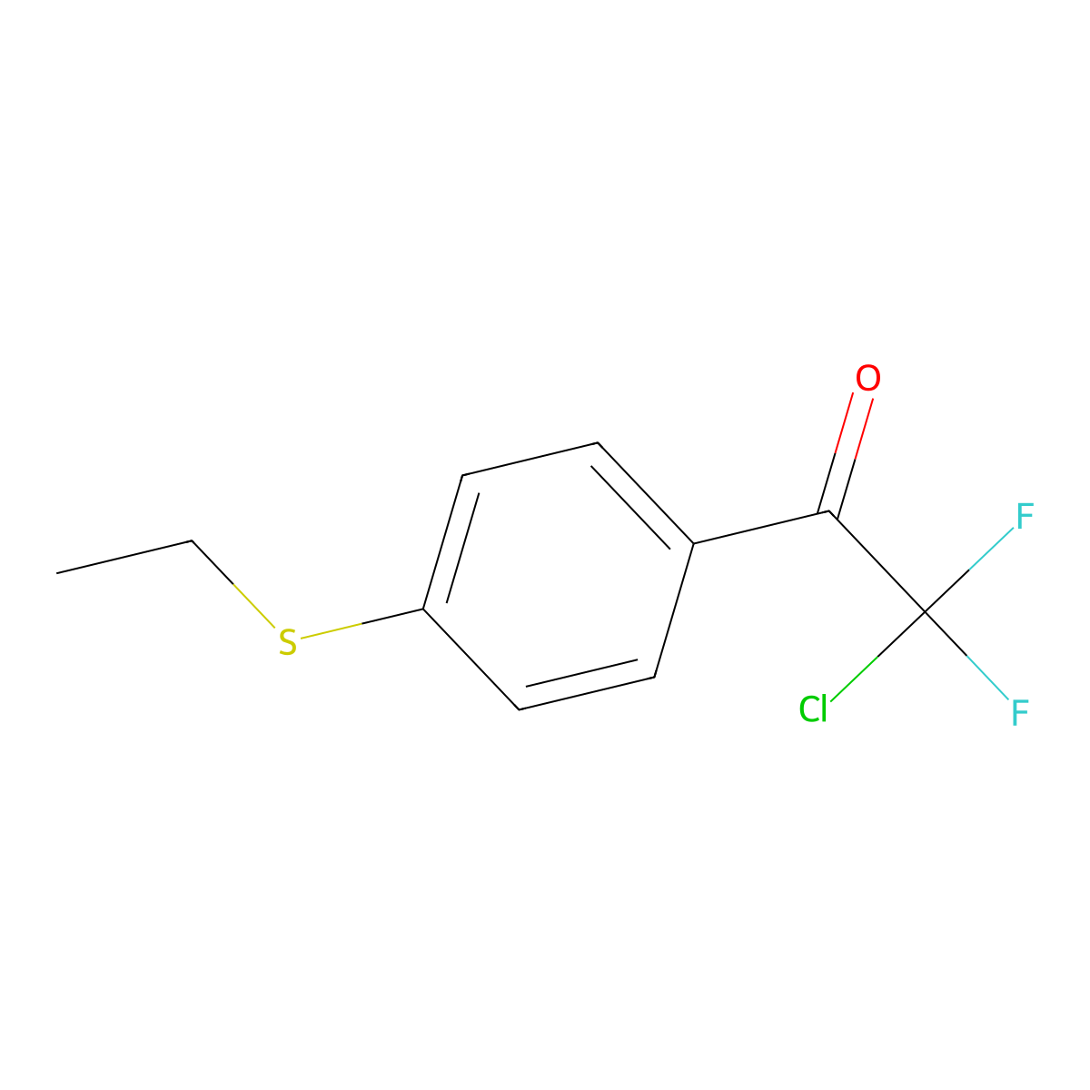 2-Chloro-1-(4-(ethylthio)phenyl)-2,2-difluoroethanone molecular structure, CAS 1823324-95-3