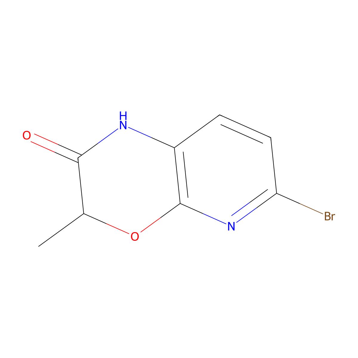 6-Bromo-3-methyl-1H-pyrido[2,3-b][1,4]oxazin-2(3H)-one molecular structure, CAS 1823324-96-4