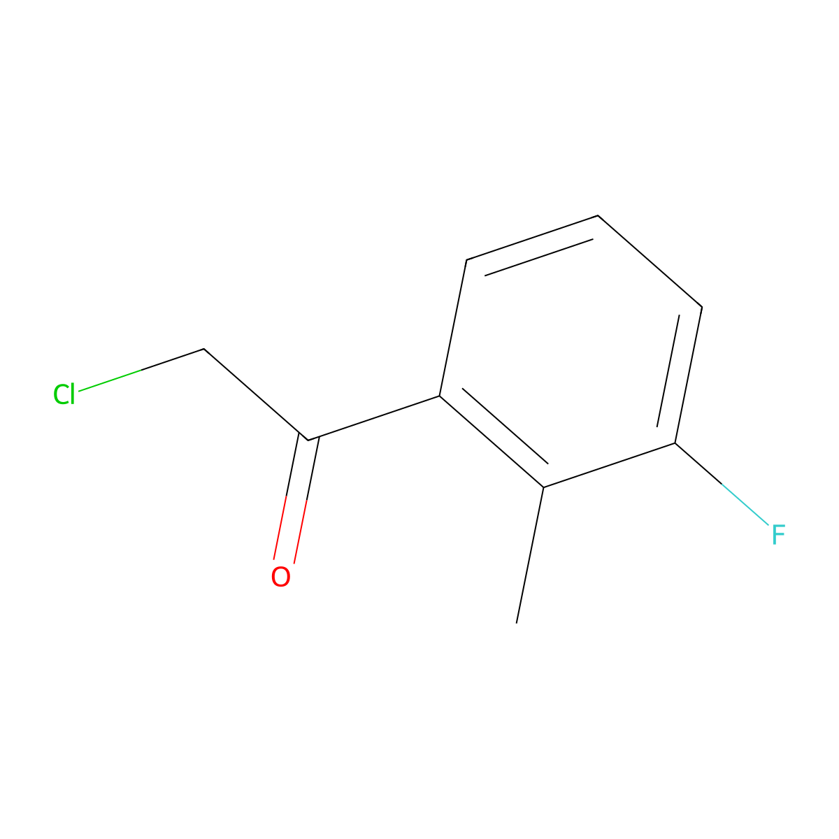 2-Chloro-1-(3-fluoro-2-methylphenyl)ethanone molecular structure, CAS 1823325-03-6