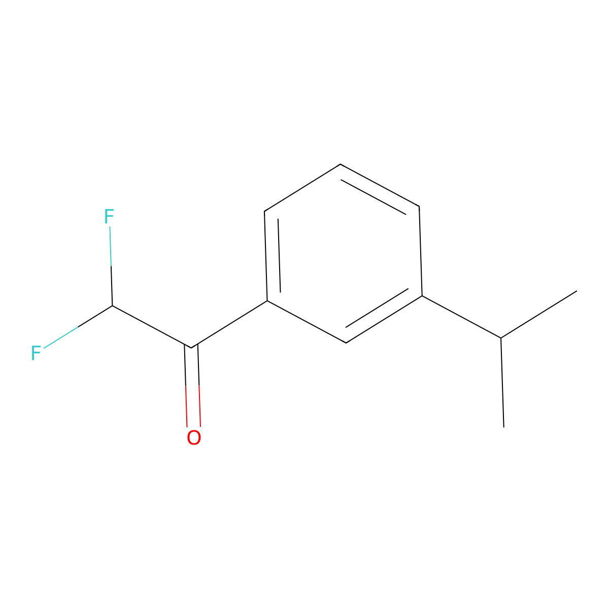 2,2-Difluoro-1-(3-isopropylphenyl)ethanone molecular structure, CAS 1823325-06-9
