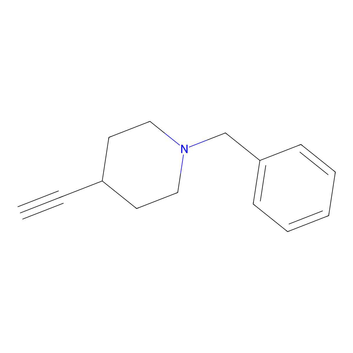 1-Benzyl-4-ethynylpiperidine molecular structure, CAS 1823325-07-0