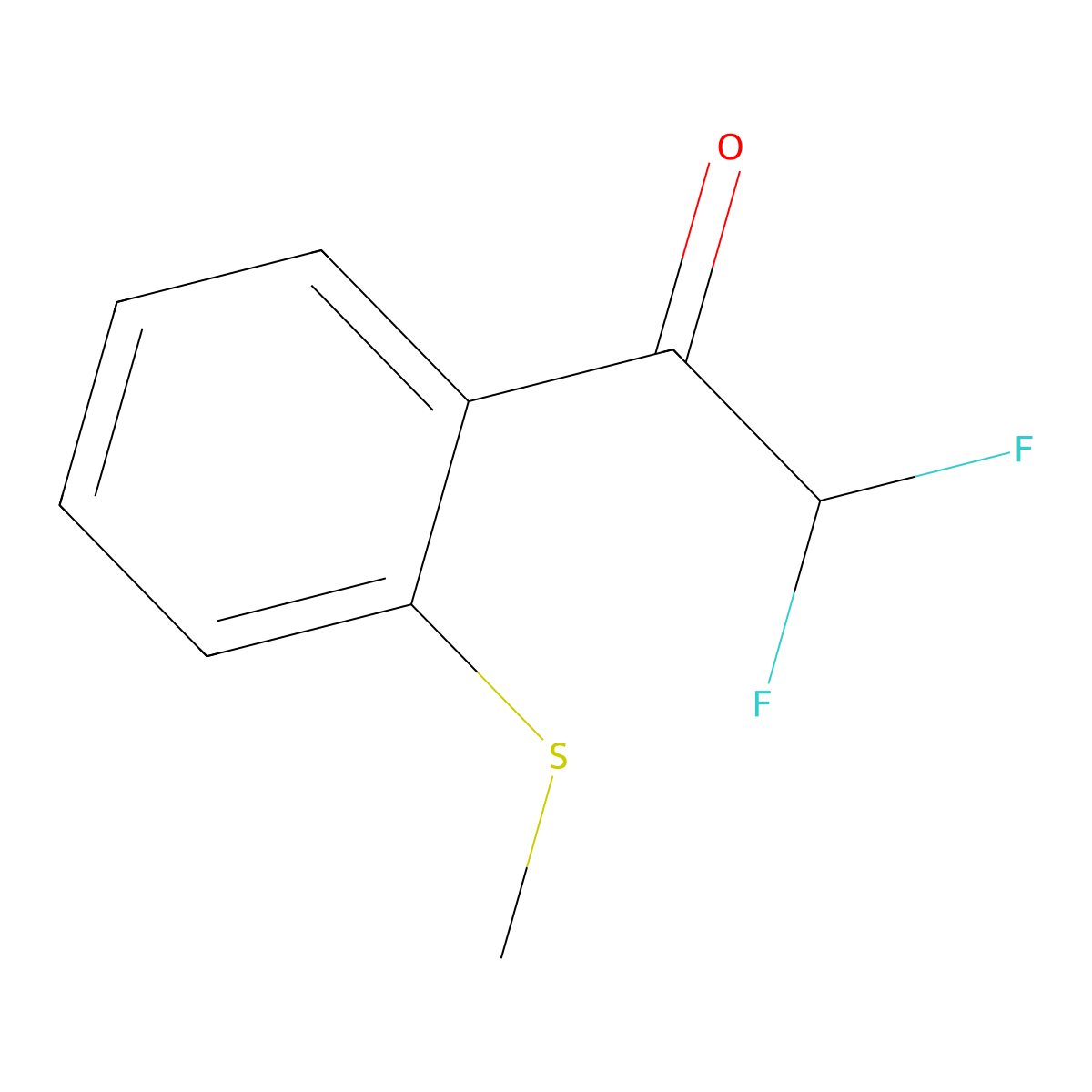 2,2-Difluoro-1-(2-(methylthio)phenyl)ethanone molecular structure, CAS 1823325-15-0