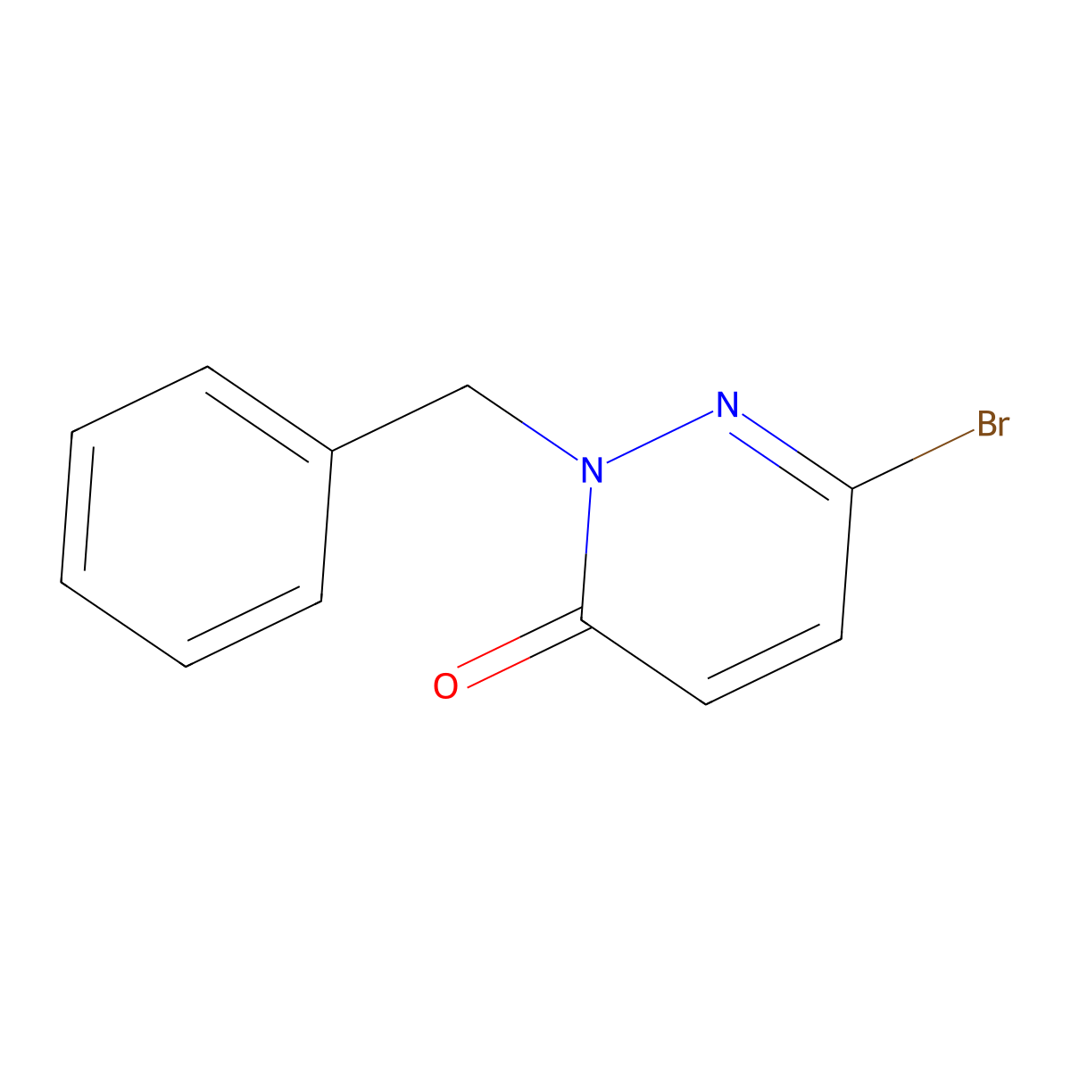 2-Benzyl-6-bromopyridazin-3(2H)-one molecular structure, CAS 1823325-35-4