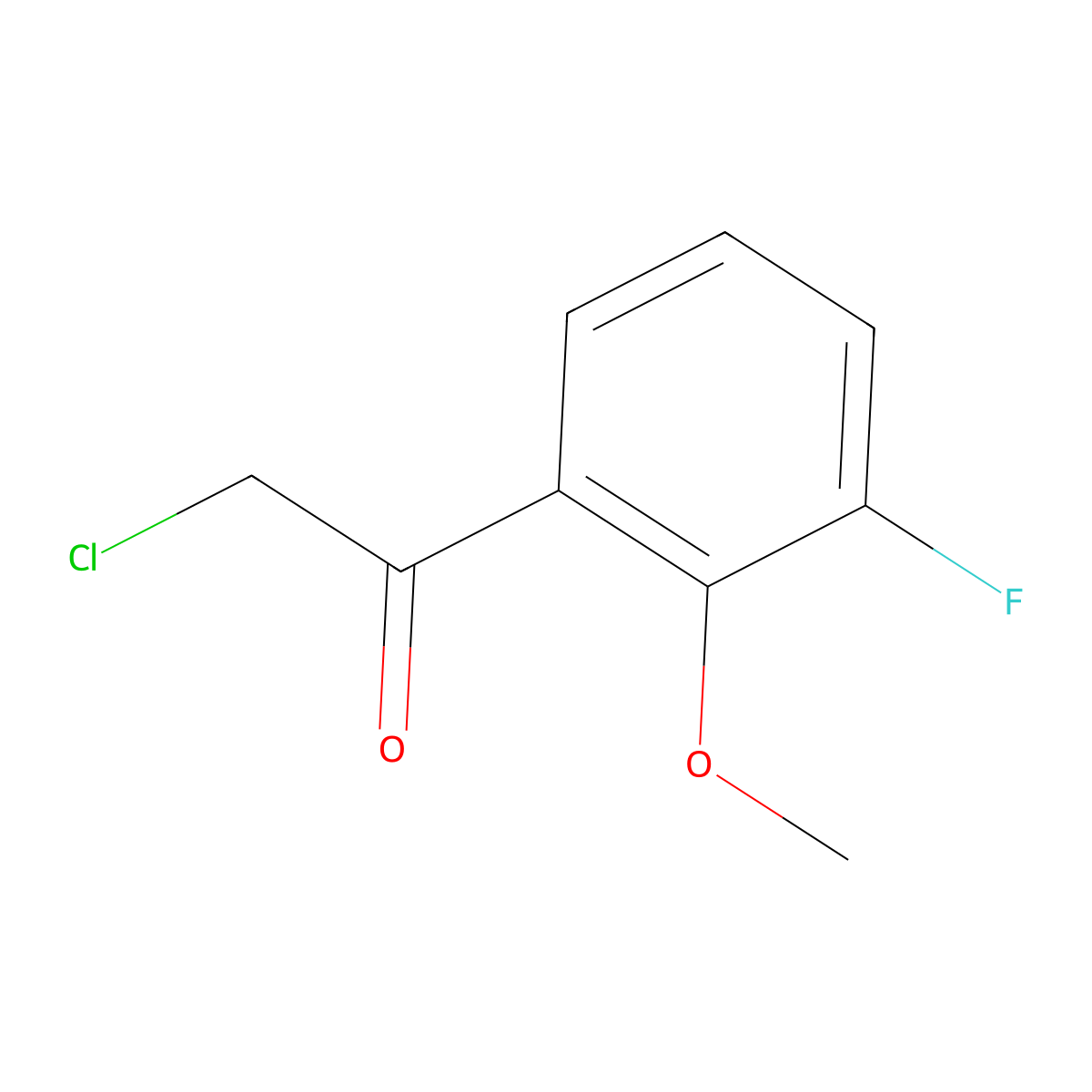 2-Chloro-1-(3-fluoro-2-methoxyphenyl)ethan-1-one molecular structure, CAS 1823325-47-8