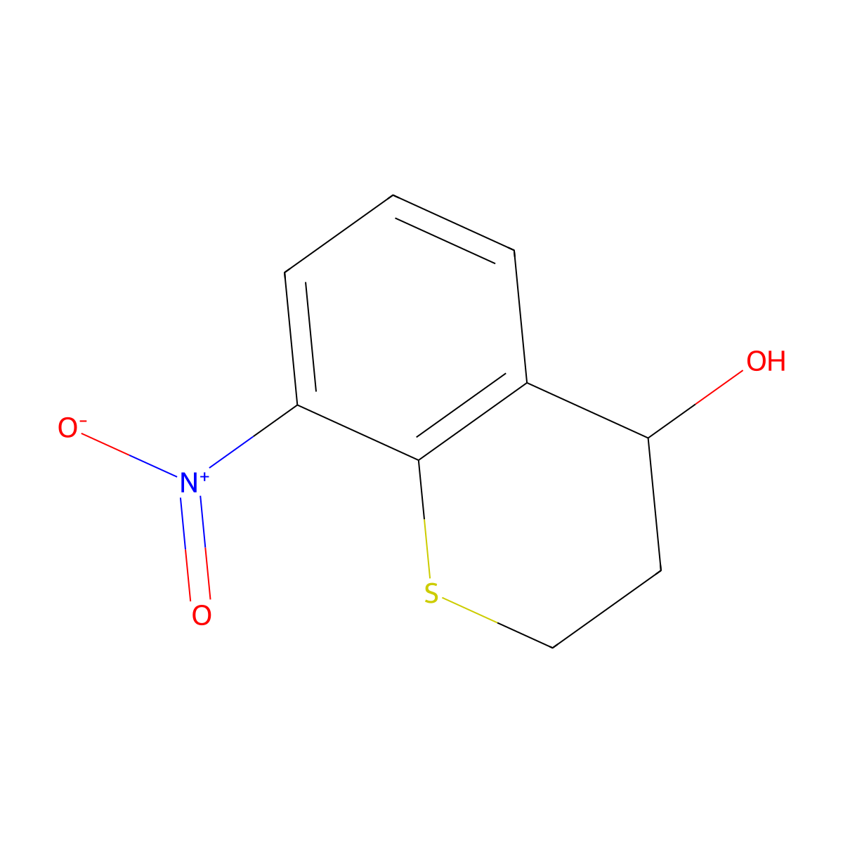 8-Nitrothiochroman-4-ol molecular structure, CAS 1823326-14-2