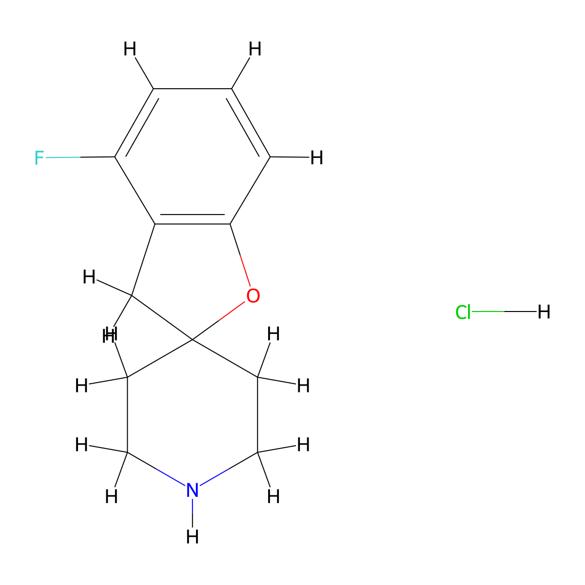 4-Fluoro-3H-spiro[benzofuran-2,4'-piperidine] hydrochloride molecular structure, CAS 1823327-09-8
