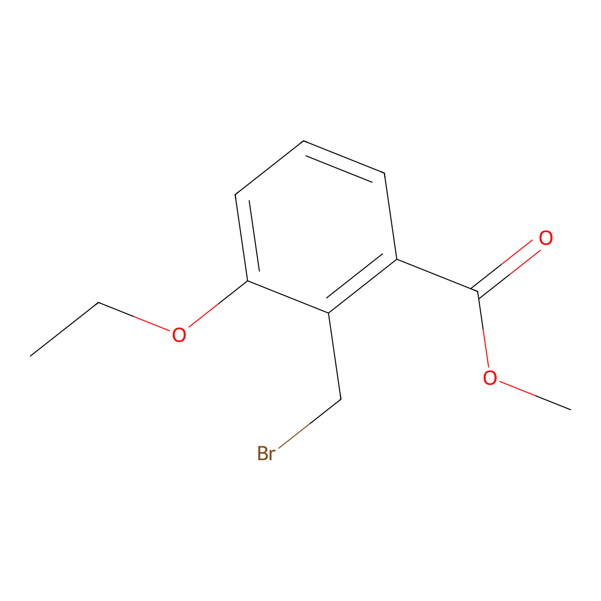Methyl 2-(bromomethyl)-3-ethoxybenzoate molecular structure, CAS 1823327-75-8