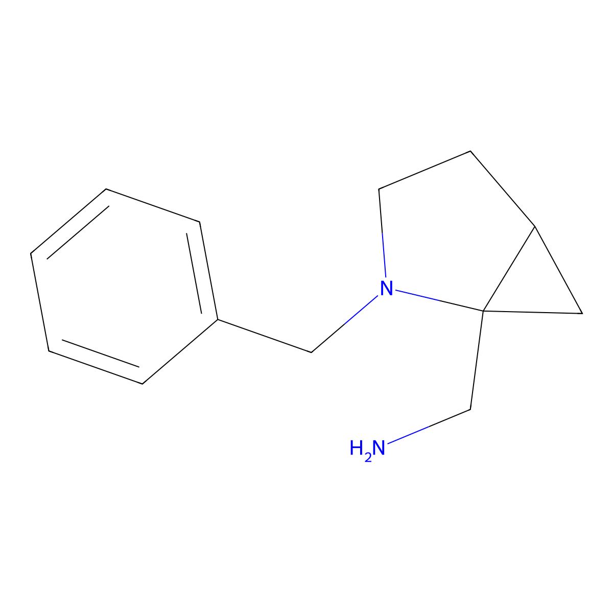 {2-Benzyl-2-azabicyclo[3.1.0]hexan-1-yl}methanamine molecular structure, CAS 1823327-97-4