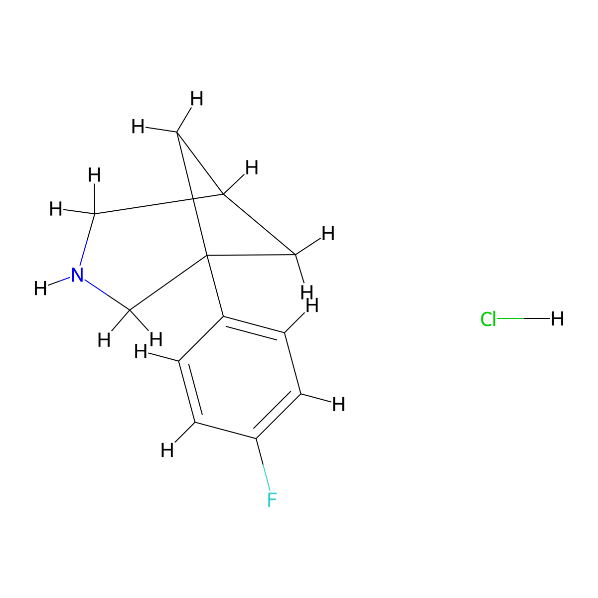 1-(4-Fluorophenyl)-3-azabicyclo[3.1.1]heptane hydrochloride molecular structure, CAS 1823328-35-3