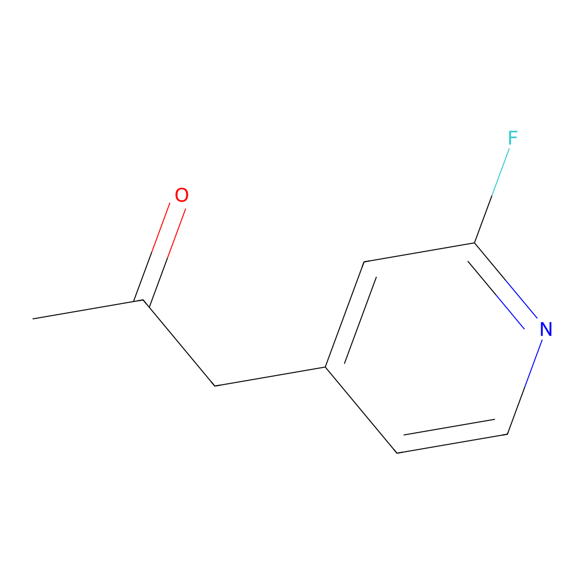 1-(2-Fluoro-4-pyridinyl)-2-propanone molecular structure, CAS 1823328-81-9