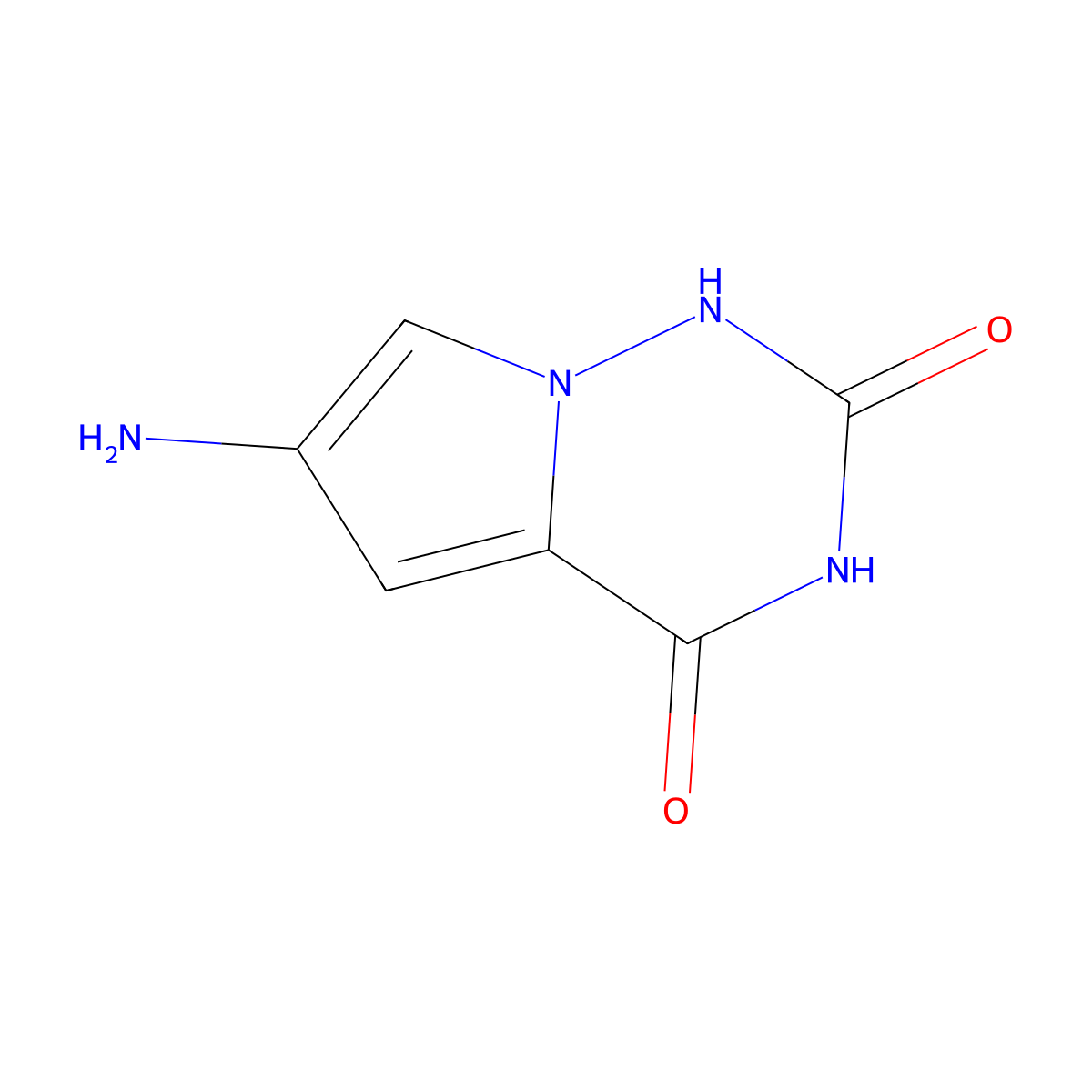 6-Aminopyrrolo[2,1-F][1,2,4]triazine-2,4(1H,3H)-dione molecular structure, CAS 1823329-05-0