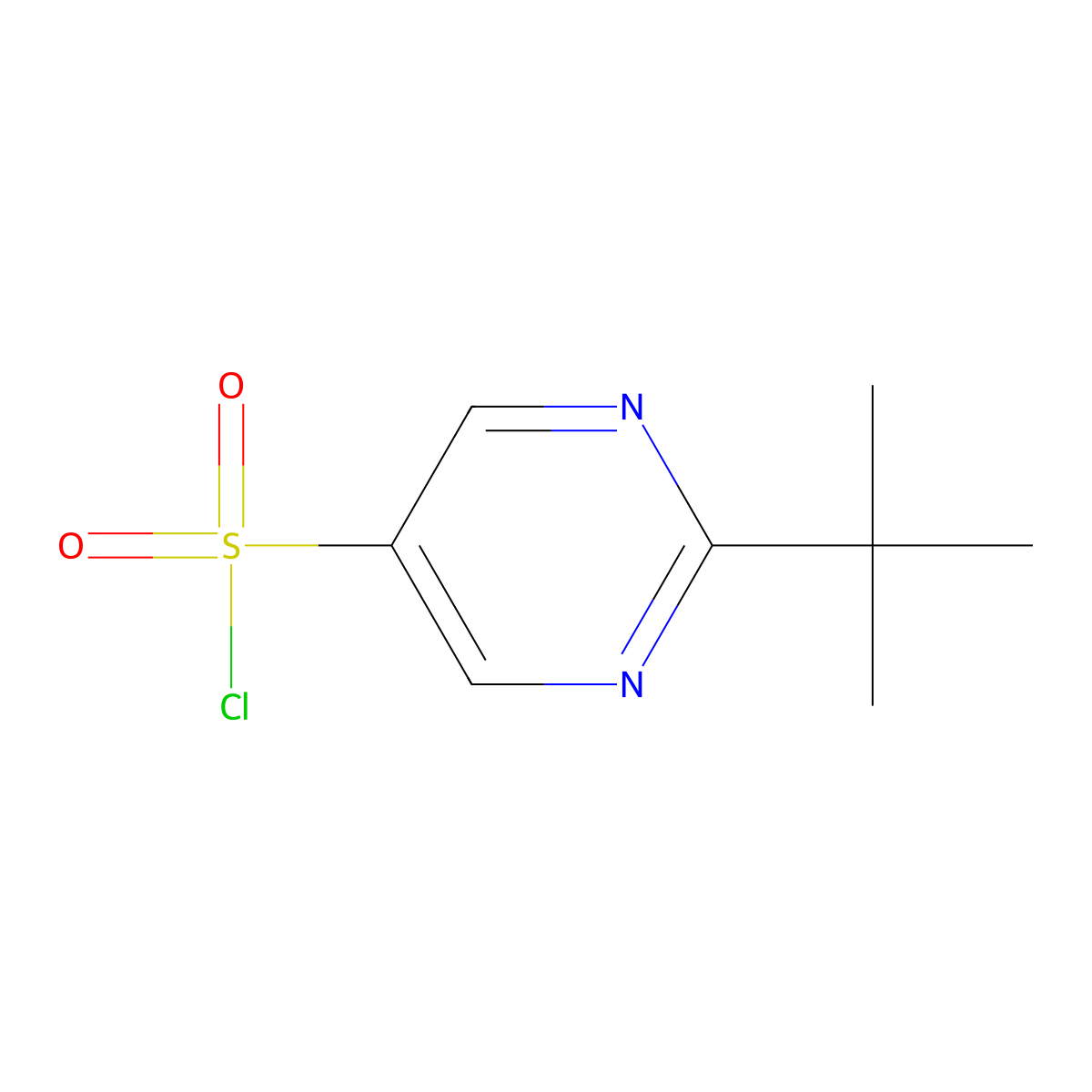 2-Tert-butylpyrimidine-5-sulfonyl chloride molecular structure, CAS 1823329-26-5