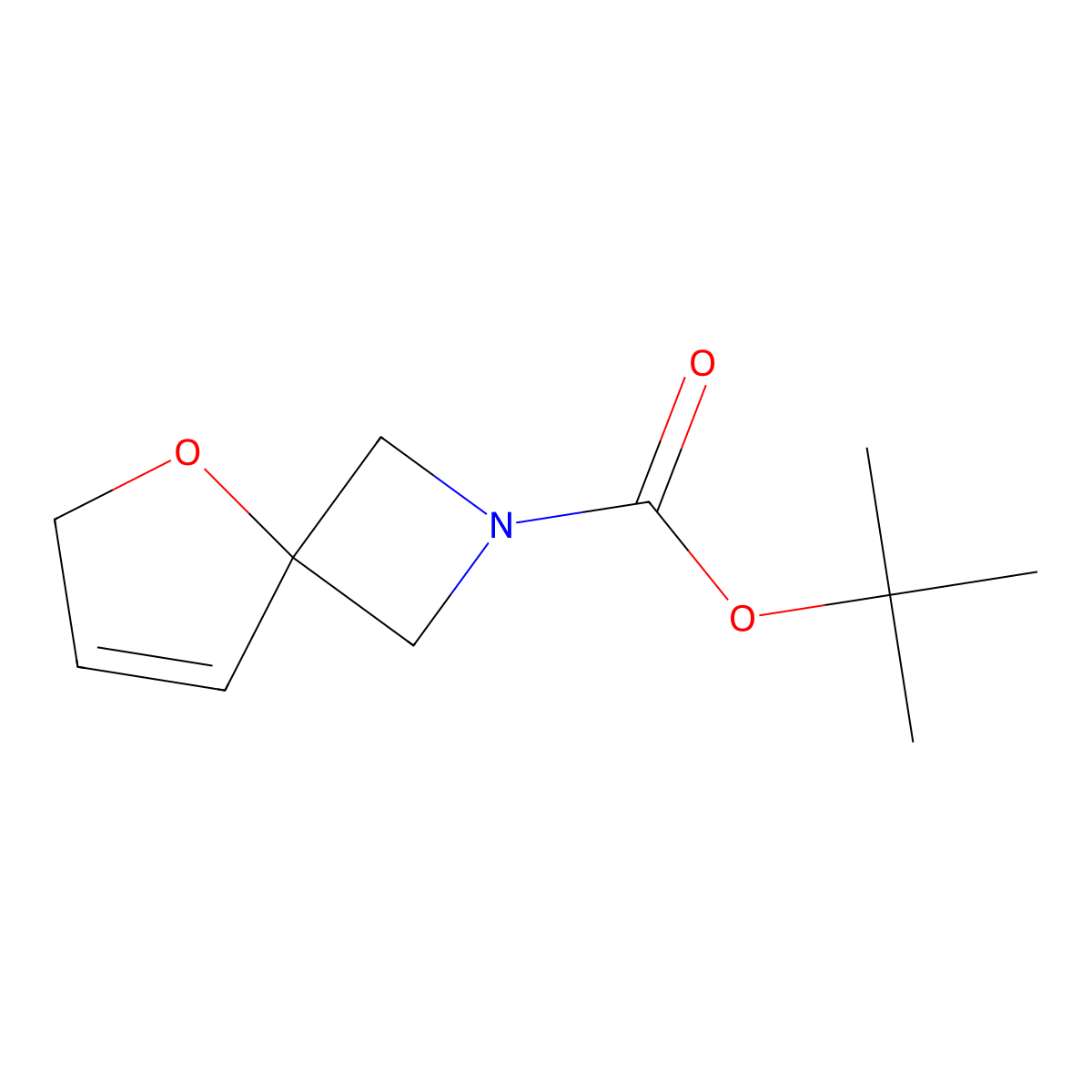 tert-butyl 5-Oxa-2-azaspiro[3.4]oct-7-ene-2-carboxylate molecular structure, CAS 1823330-65-9