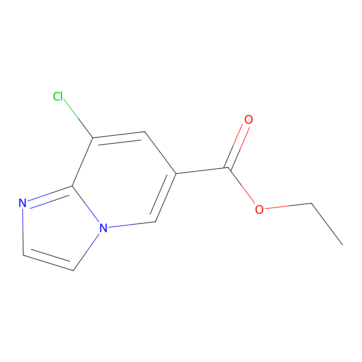 Ethyl 8-chloroimidazo[1,2-a]pyridine-6-carboxylate molecular structure, CAS 1823330-95-5