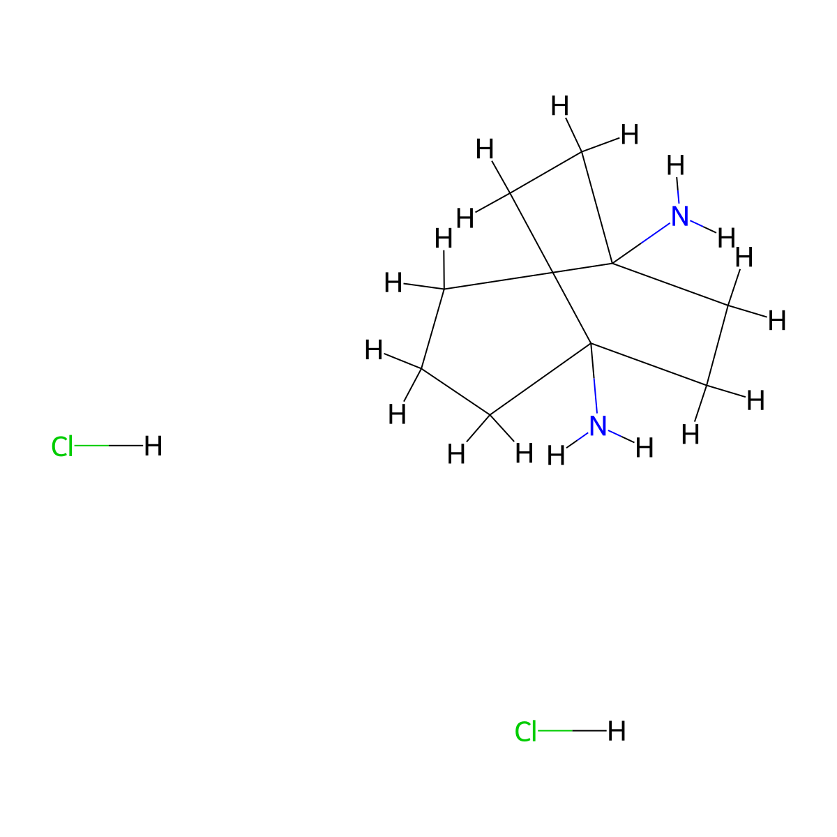 Bicyclo[3.2.2]nonane-1,5-diamine dihydrochloride molecular structure, CAS 1823330-98-8