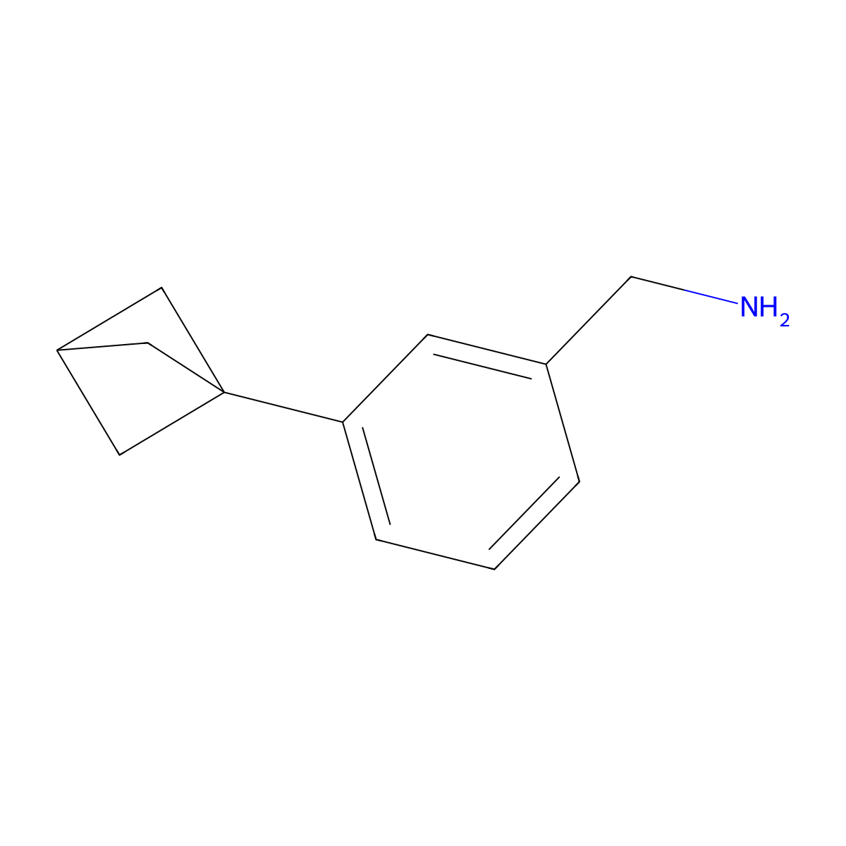 (3-(Bicyclo[1.1.1]pentan-1-yl)phenyl)methanamine molecular structure, CAS 1823331-12-9