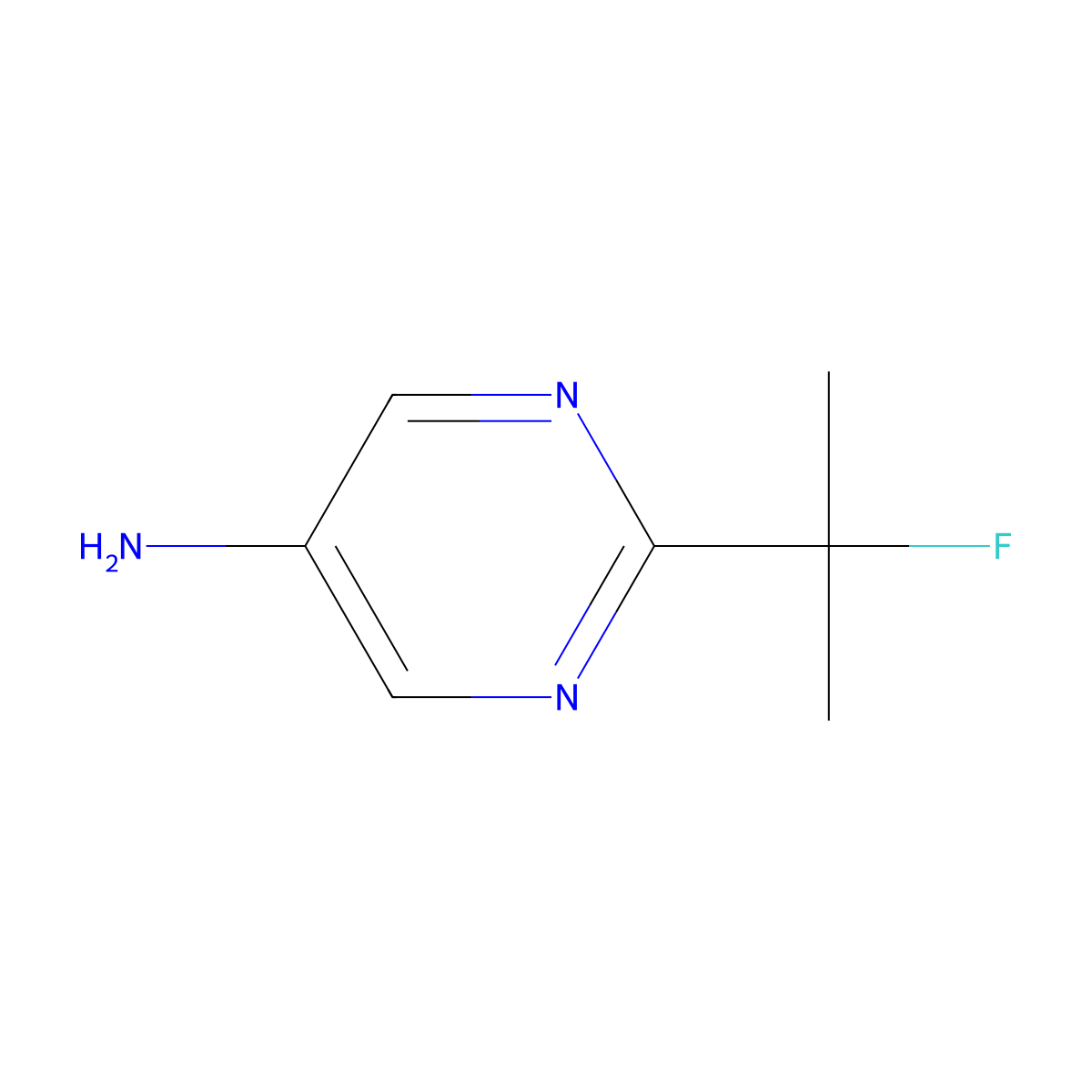 2-(2-Fluoropropan-2-yl)pyrimidin-5-amine molecular structure, CAS 1823331-43-6