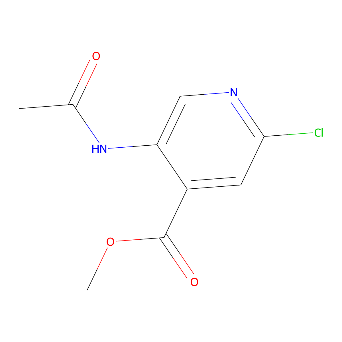 Methyl 5-acetamido-2-chloroisonicotinate molecular structure, CAS 1823331-50-5