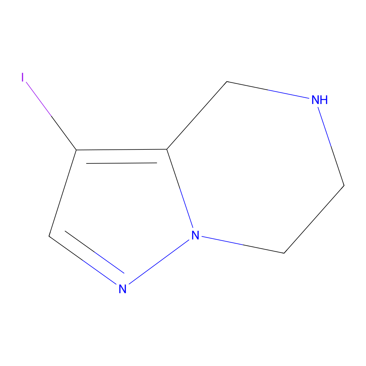 3-Iodo-4H,5H,6H,7H-pyrazolo[1,5-a]pyrazine molecular structure, CAS 1823332-18-8