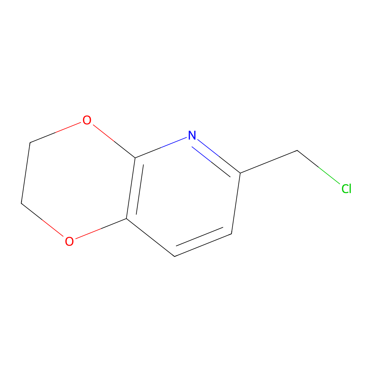 6-(Chloromethyl)-2h,3h-[1,4]dioxino[2,3-b]pyridine molecular structure, CAS 1823332-28-0