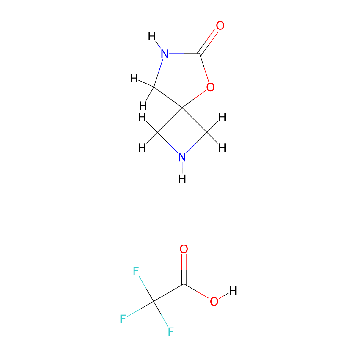 5-Oxa-2,7-diazaspiro(3.4)octan-6-one; trifluoroacetic acid molecular structure, CAS 1823332-38-2