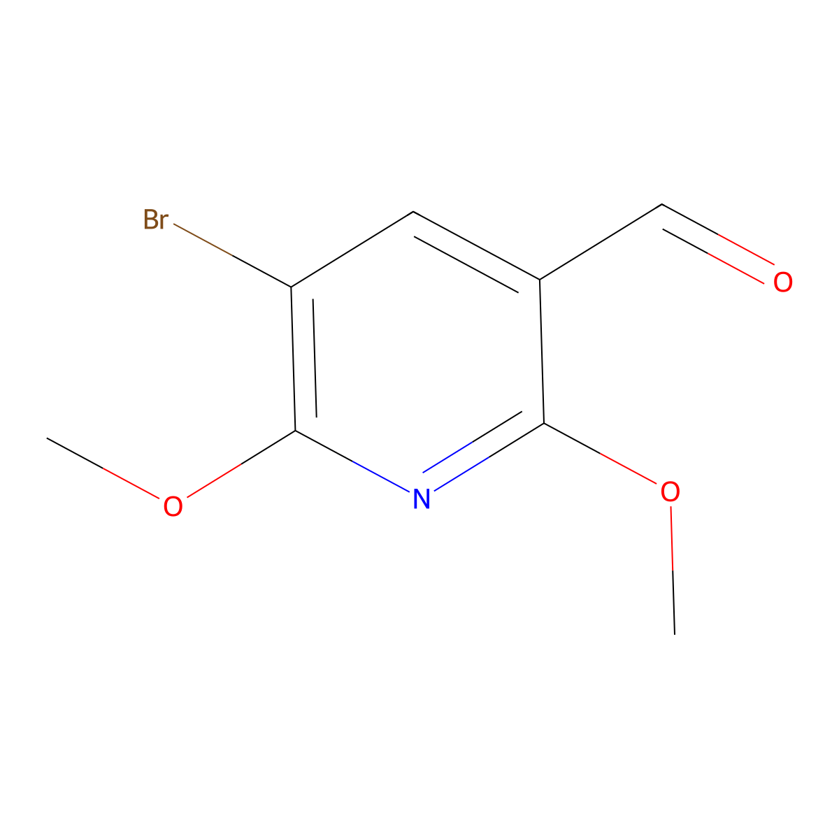 5-Bromo-2,6-dimethoxypyridine-3-carbaldehyde molecular structure, CAS 1823332-95-1