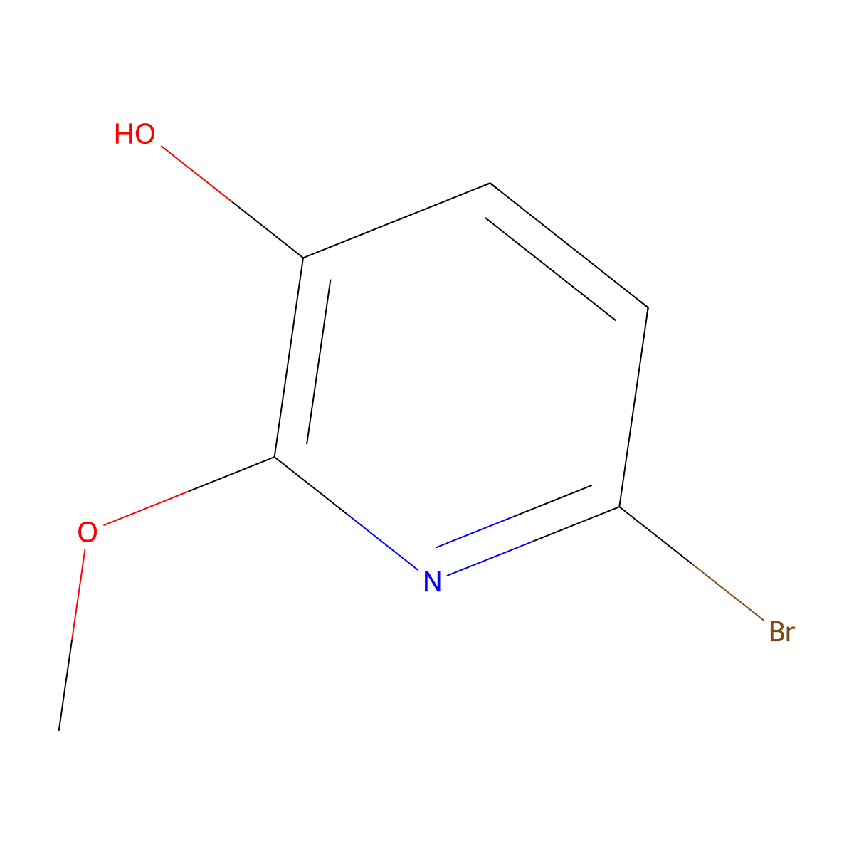 6-Bromo-2-methoxypyridin-3-OL molecular structure, CAS 1823333-27-2
