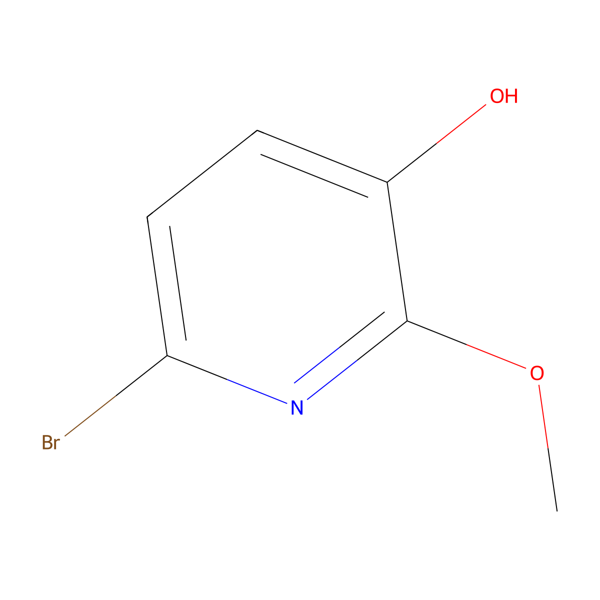 6-Bromo-2-methoxypyridin-3-OL molecular structure, CAS 1823333-27-2