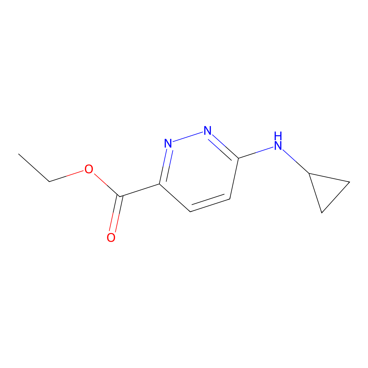 Ethyl 6-(Cyclopropylamino)pyridazine-3-carboxylate molecular structure, CAS 1823333-44-3