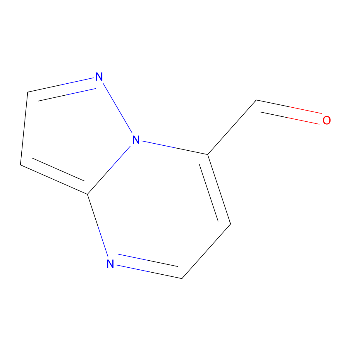 PyraZolo[1,5-a]pyrimidine-7-carbaldehyde molecular structure, CAS 1823334-31-1